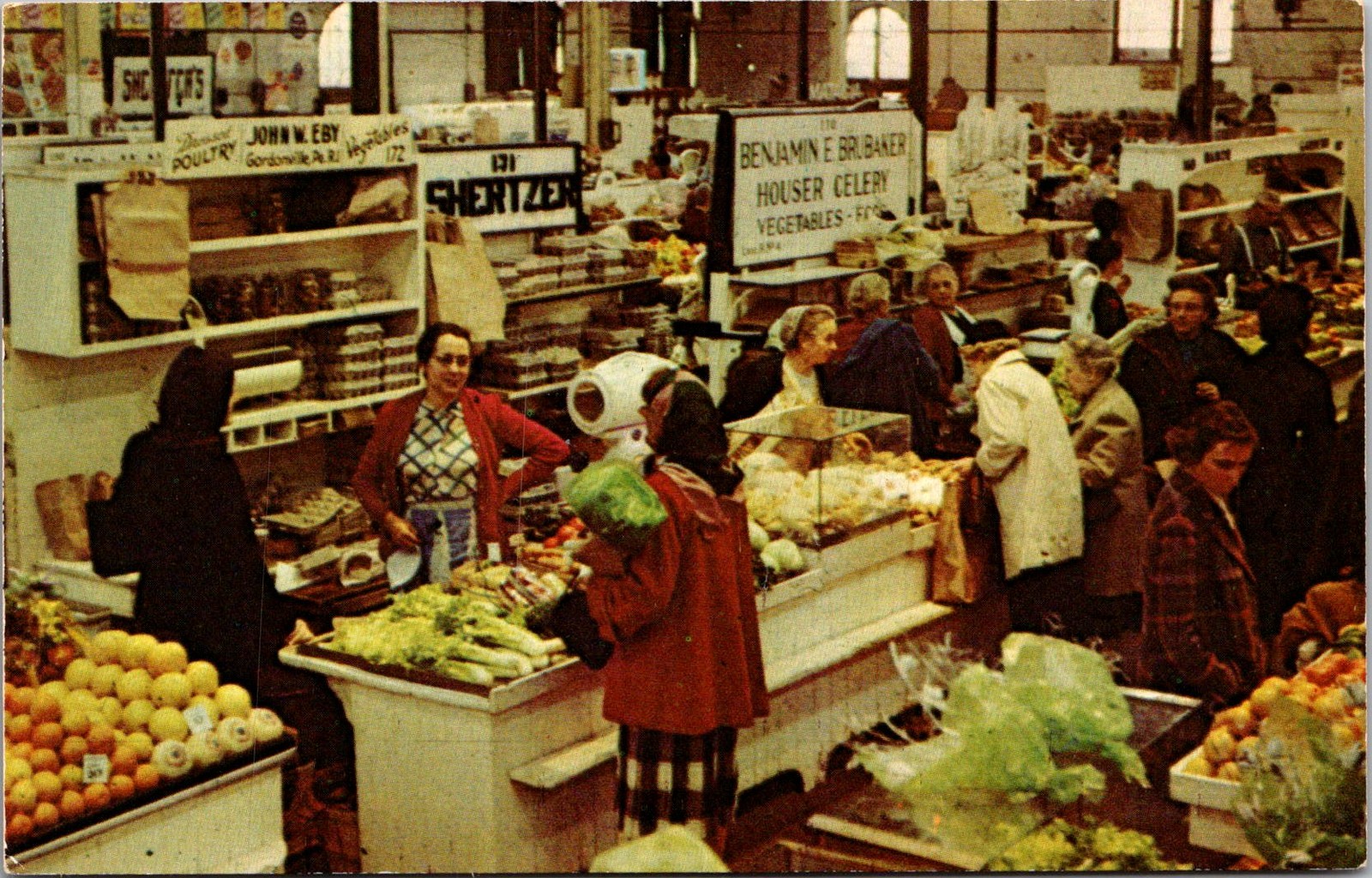 Pennsylvania Dutch Farmers Markets Vintage Postcard 5P21-6
