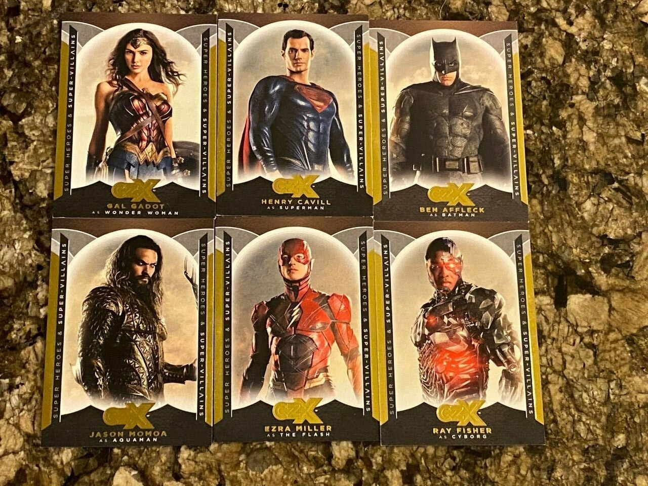 Set of 6 CZX DC Super Heroes & Super Villains Promo Cards P1 P2 P3 P4 P5 P6