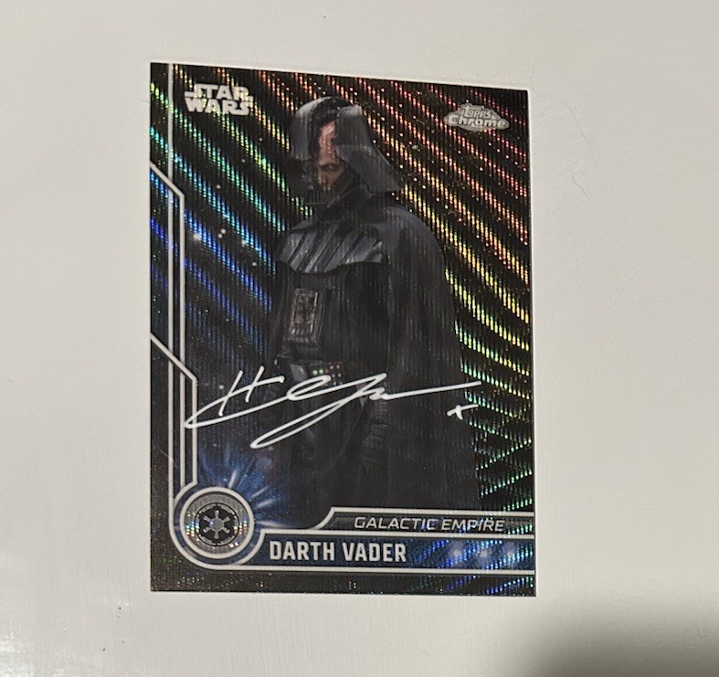 Hayden Christensen 2023 ToppsChrome Star Wars #15 Black Wave Refractor Autograph