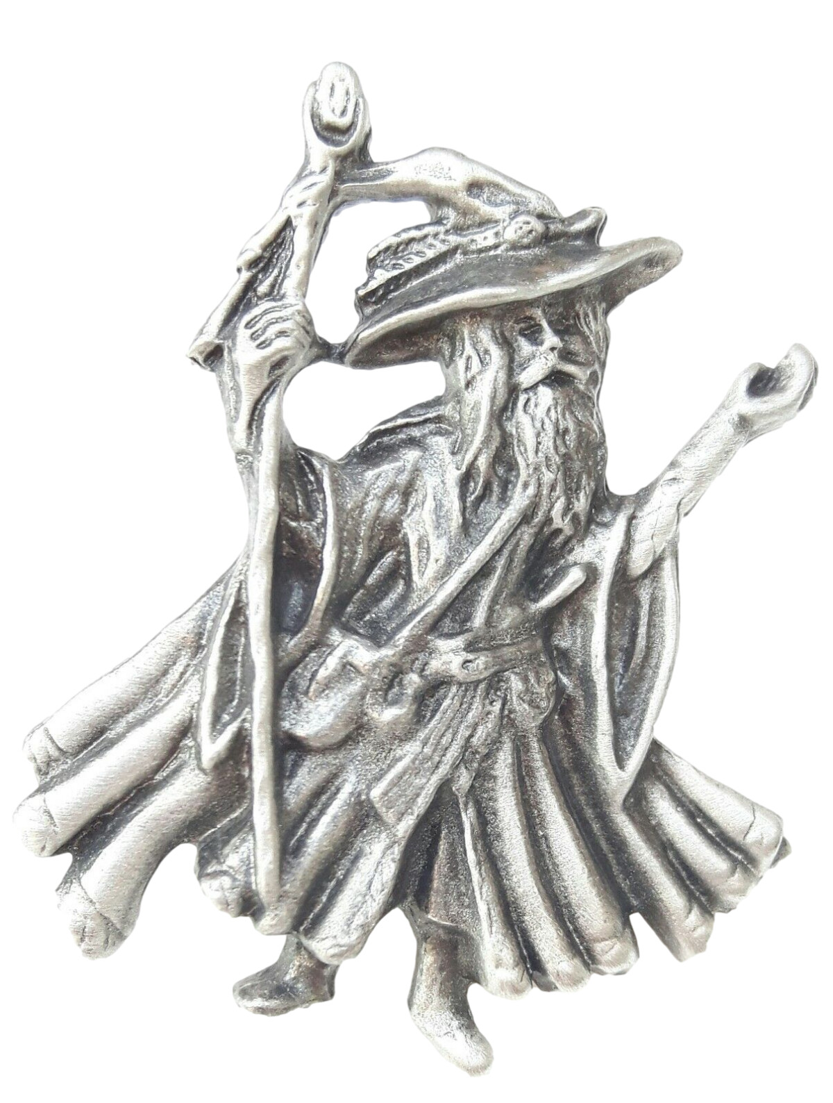 Merlin Handcrafted From English Pewter Brooch 