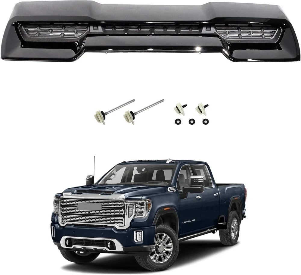 Front Hood Vent 1PCS GMC Sierra 2500HD 3500HD 2020-2023 Black Hood Scoop