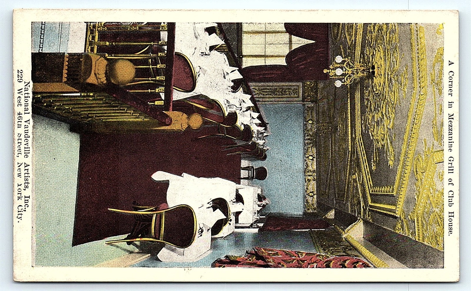National Vaudeville Artists Club House Mezzanine Grill NYC