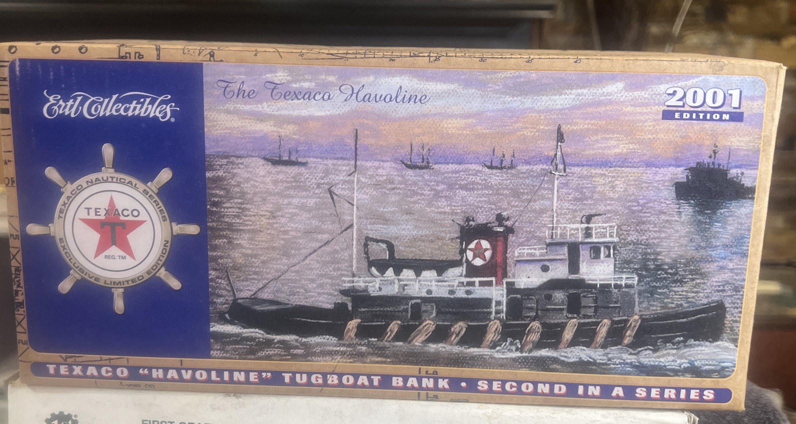 ERTL Texaco Havoline Tugboat Bank 2001 2nd in Series #20208P Diecast NIB