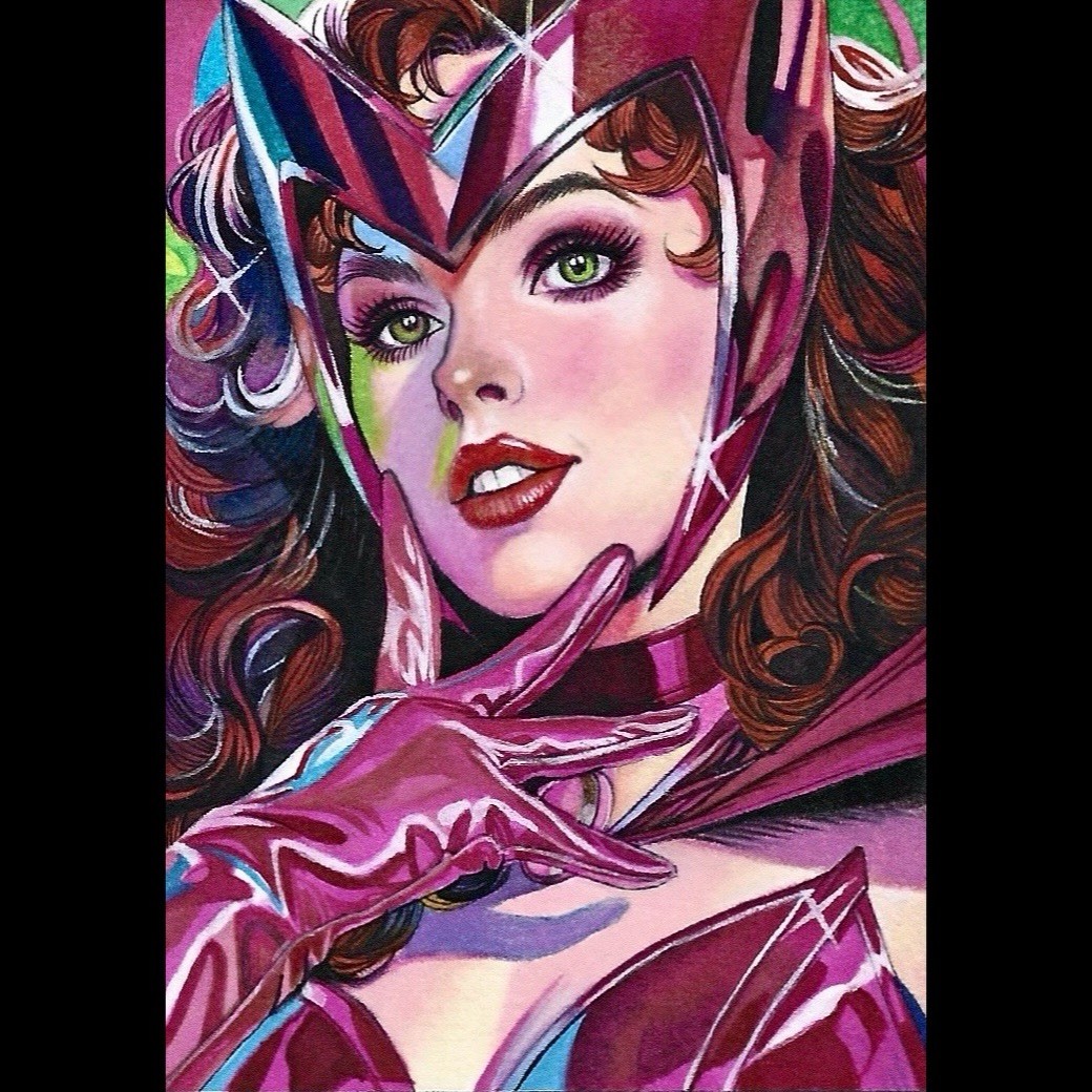 【Golden Card】GGC Studio Marvel Scarlet Witch Artist Auto Sketch Card 1/1
