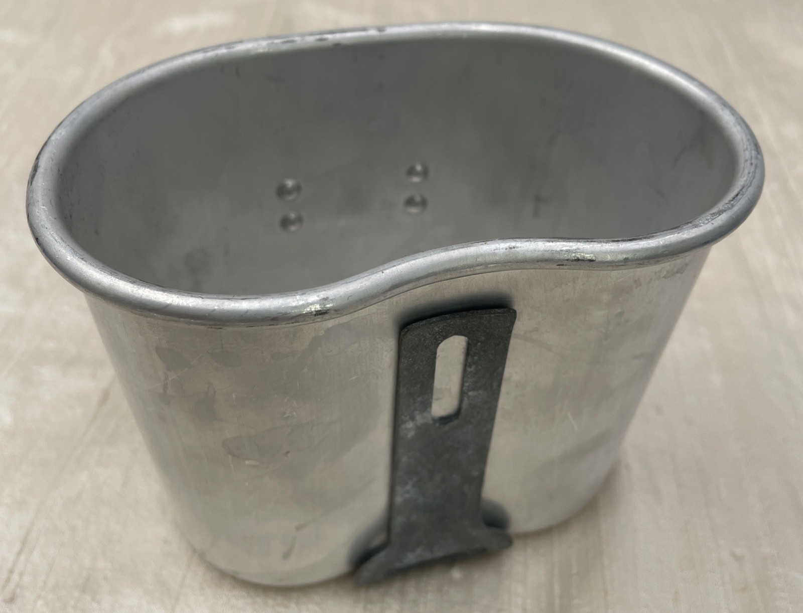 Original WWII US Military Canteen Cup 1945 Dated T.A.C.U. Co. US