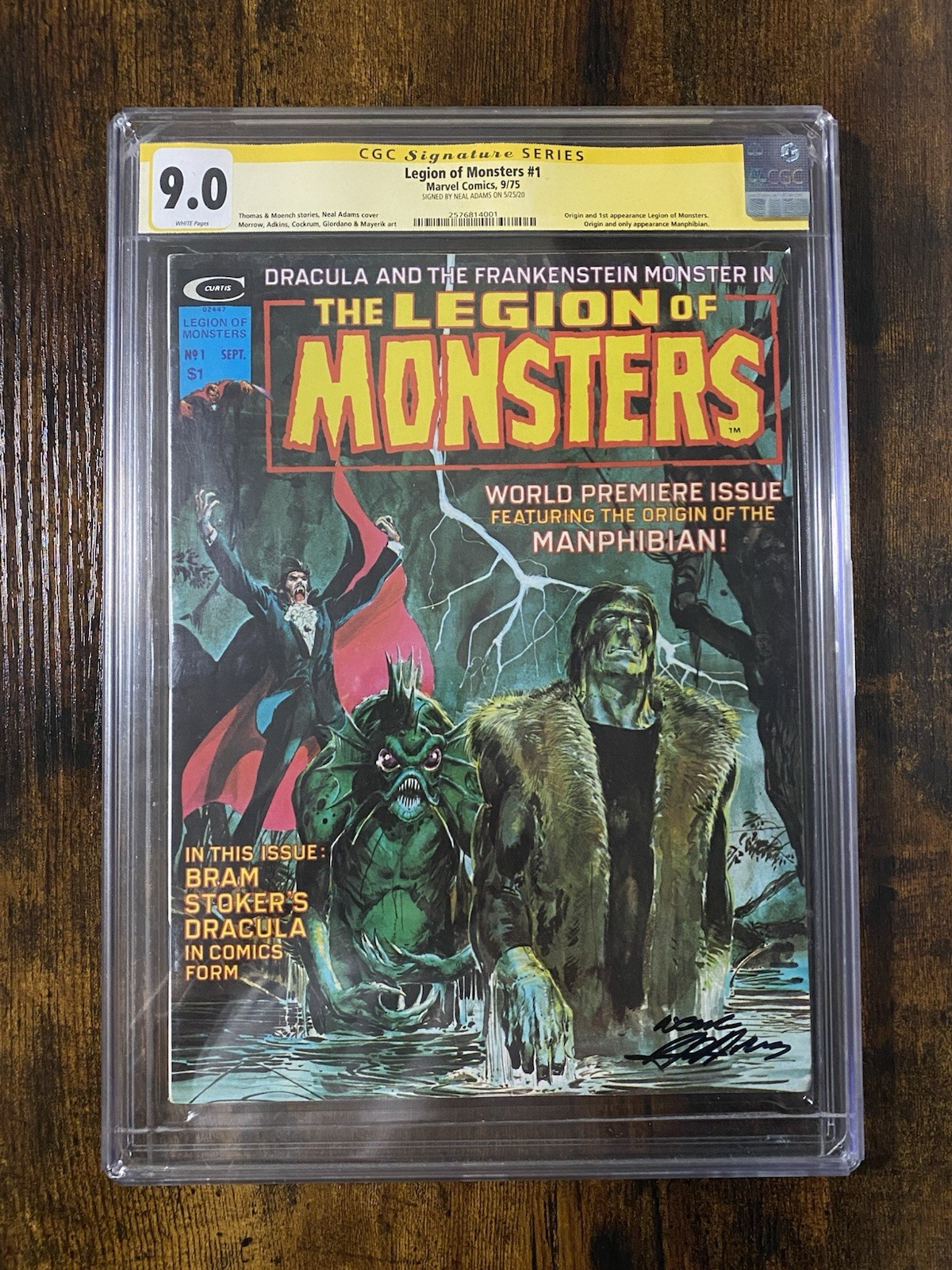 Legion of Monsters 1 CGC 9.0 Signed By Neal Adam’s
