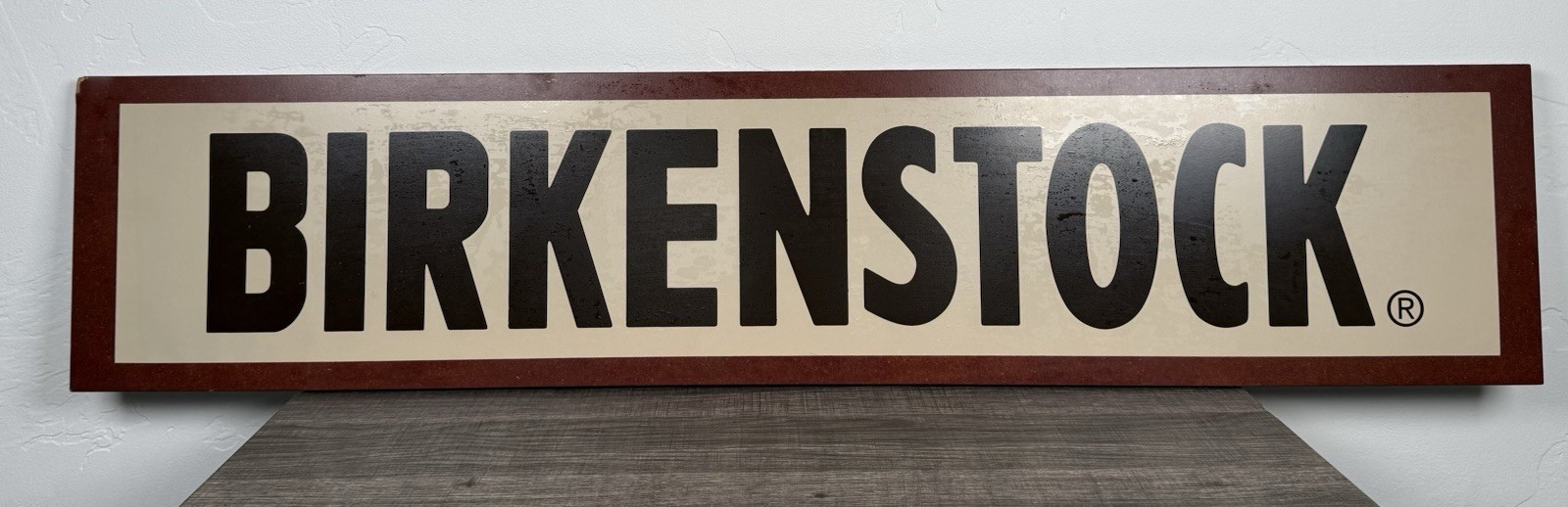 Birkenstock Store Display Sign Large Wood Wall Logo Retail Advertising 36x8