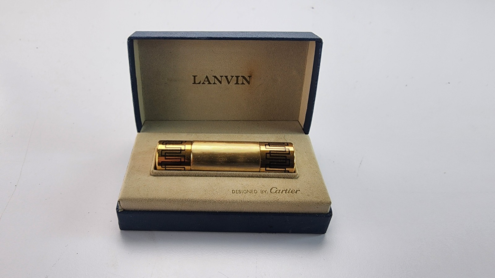 Vintage Lanvin Arpège Gold Perfume Atomizer  Cartier w/ Box Empty Vial
