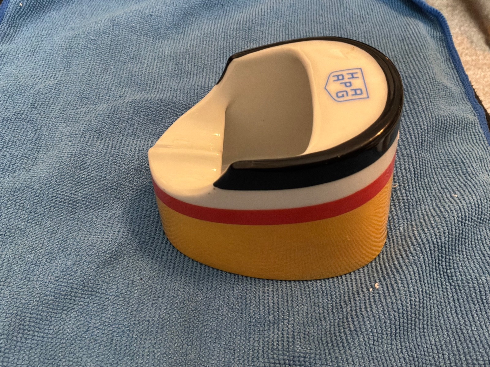 Vintage 1970 Ceramic Hapag-Lloyd Ship\'s Funnel Ashtray Made By SMP BAYREUTH 