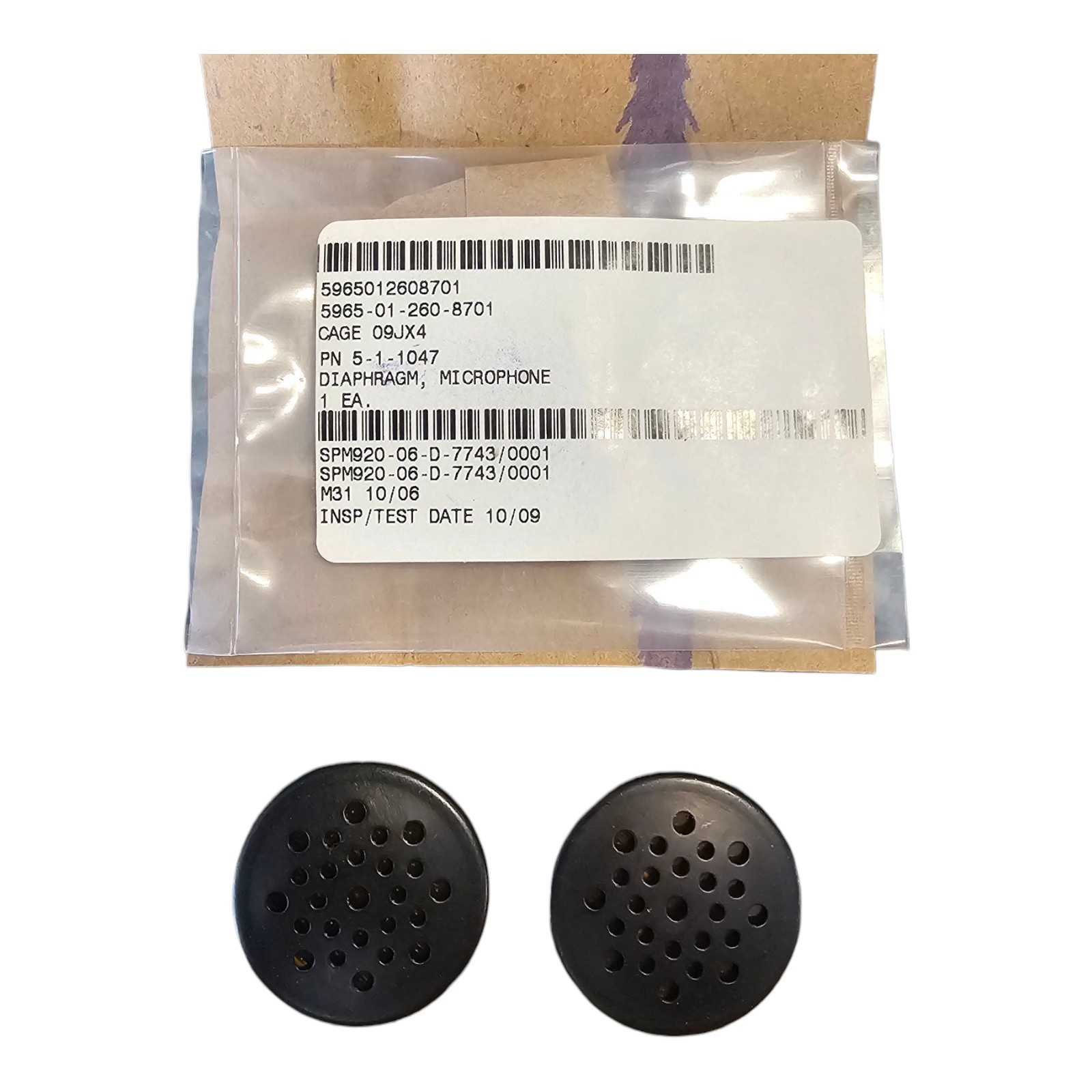 (2) M40 Millennium Gas Mask MICROPHONE DIAPHRAGM Voicemitter PLUGS 01-260-8701