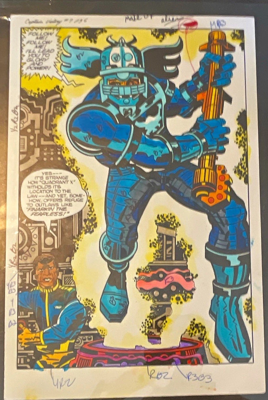 Jack Kirby Captain Victory original color guide 1982 Pacific Comics rare art