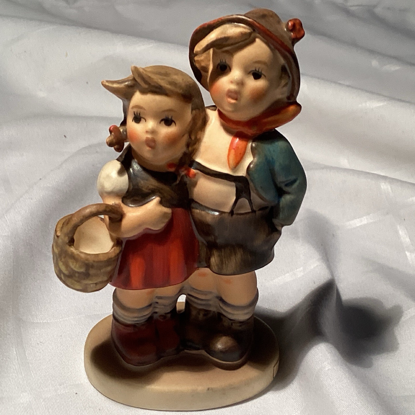 Goebel Hummel Surprise Porcelain Hand Painted Figurine Children w/ Basket