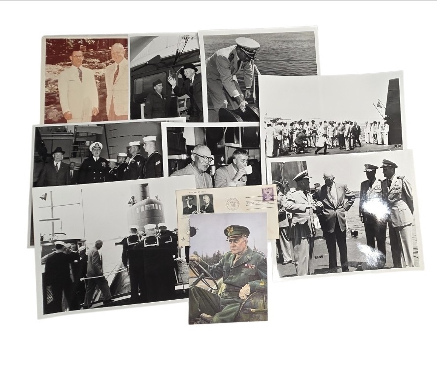 Vintage US Navy Eisenhower Photos Postcard First Day Cover Military History Lot
