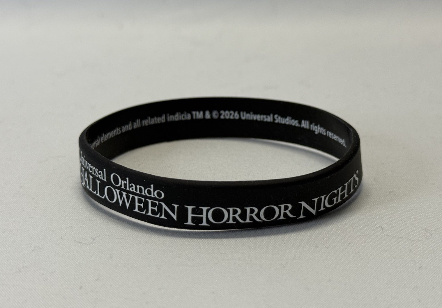 Universal Studios Rubber Celebration Bracelet HHN Halloween Horror Nights 2026