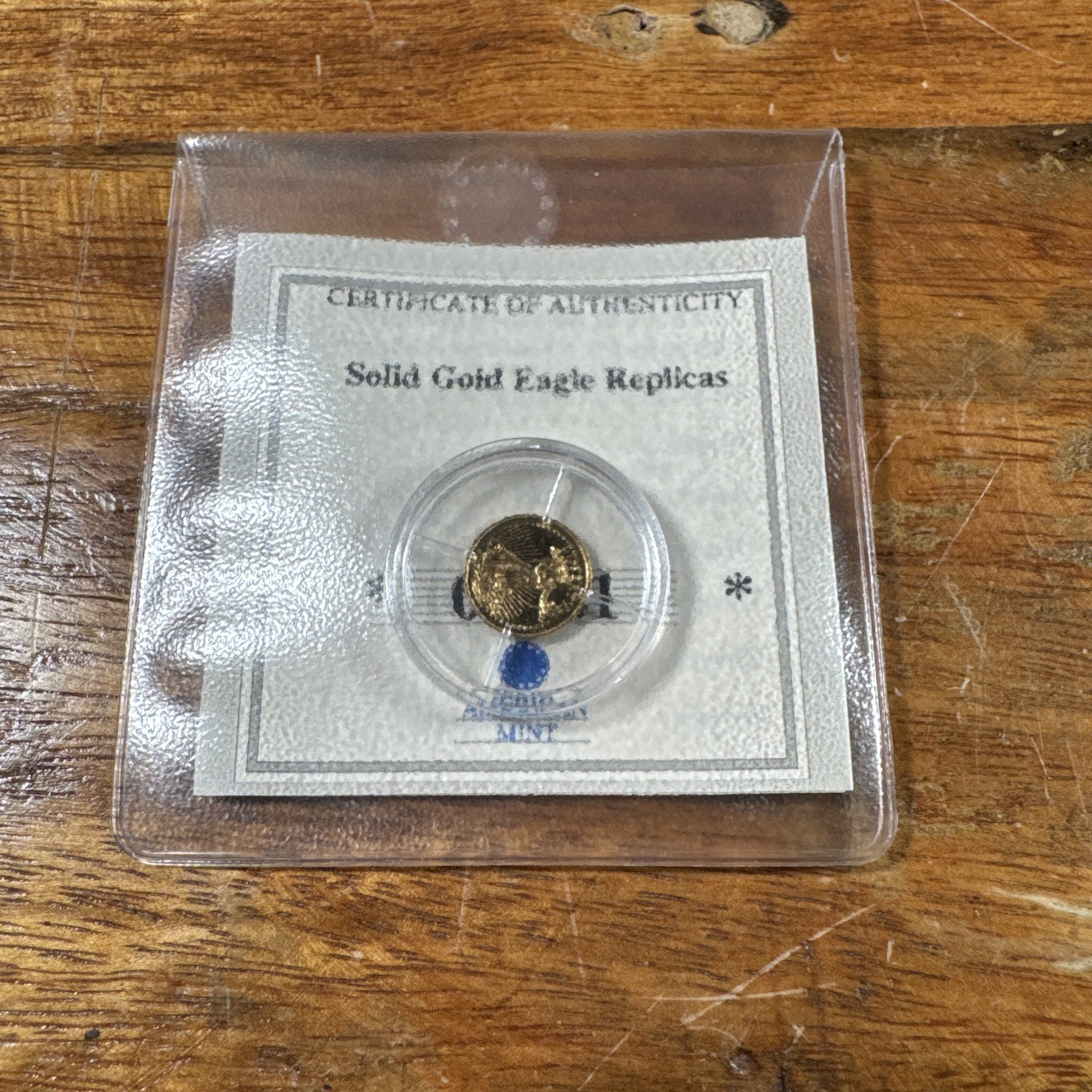 American Mint Solid Gold Eagle Replica 2003 Double Eagle 11mm