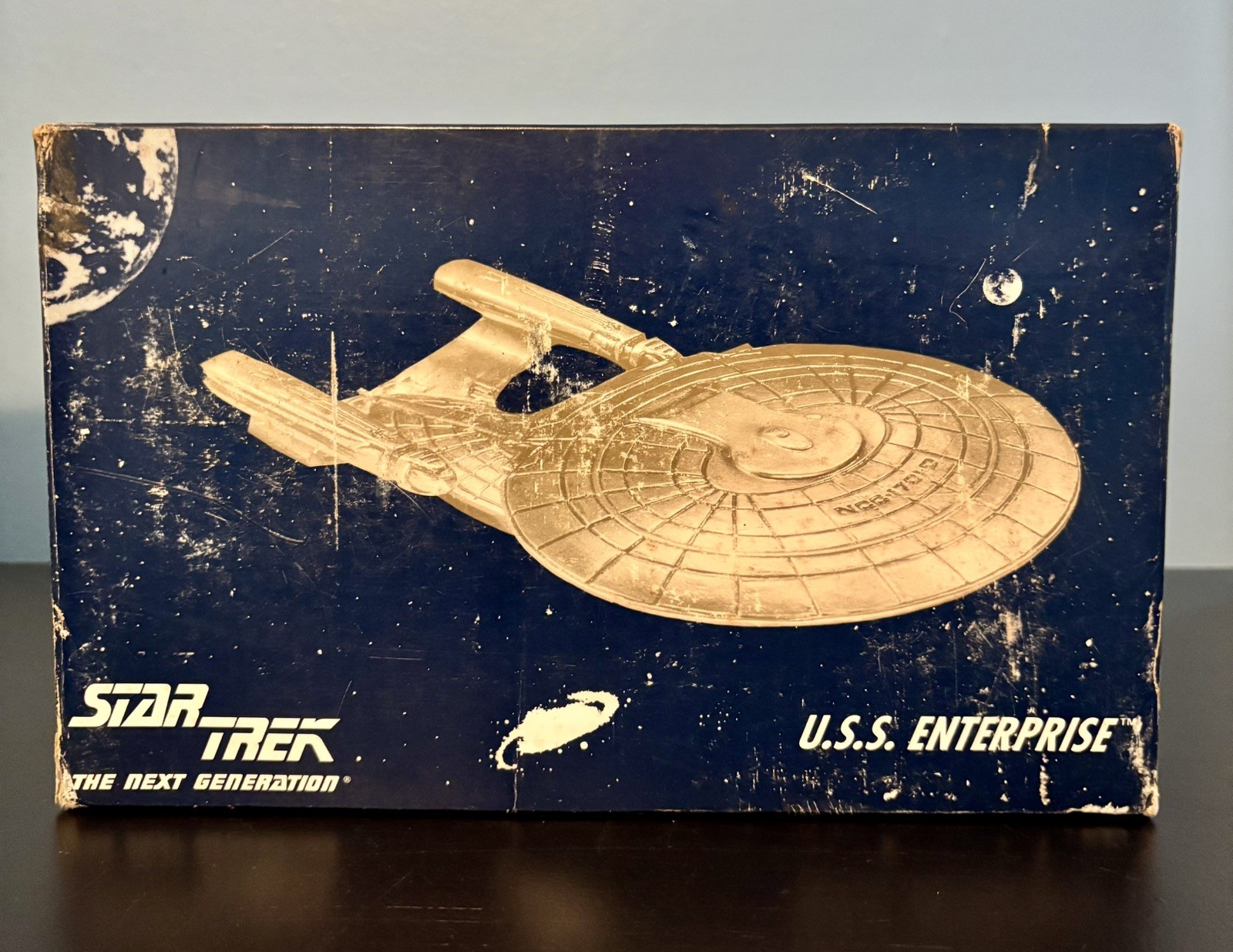 VTG 1983 Star Trek U.S.S. ENTERPRISE Pewter Bronze Statue R.S. Owens Pls Read👇