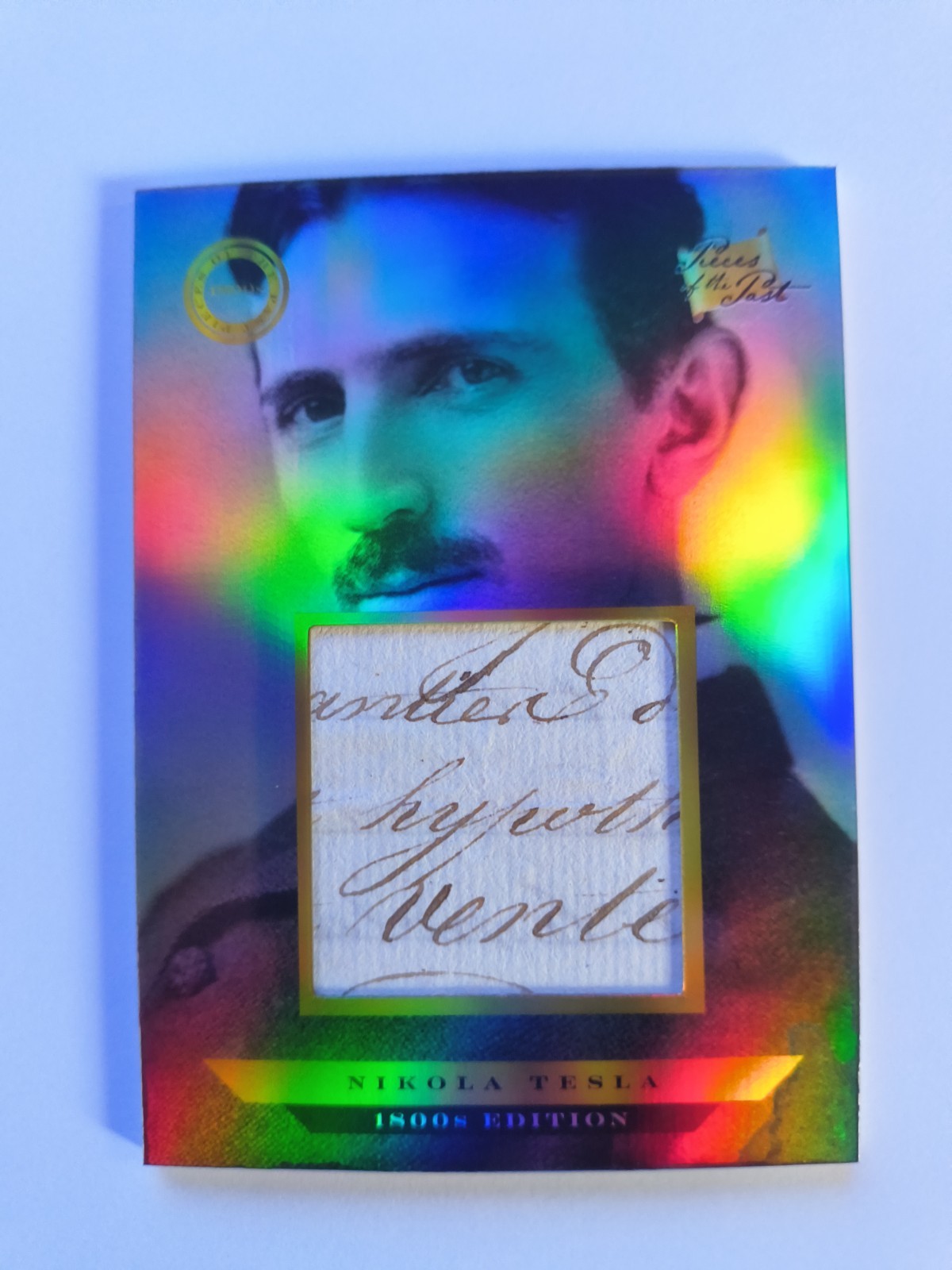 2024 PIECES OF THE PAST 1800s EDITION NIKOLA TESLA HANDWRITTEN RELIC