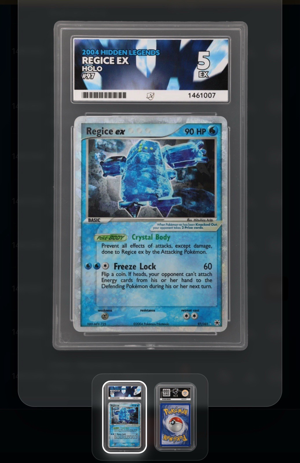 Pokemon EX Hidden Legends Regice Regirock Registeel ex ACE Sequential Trio