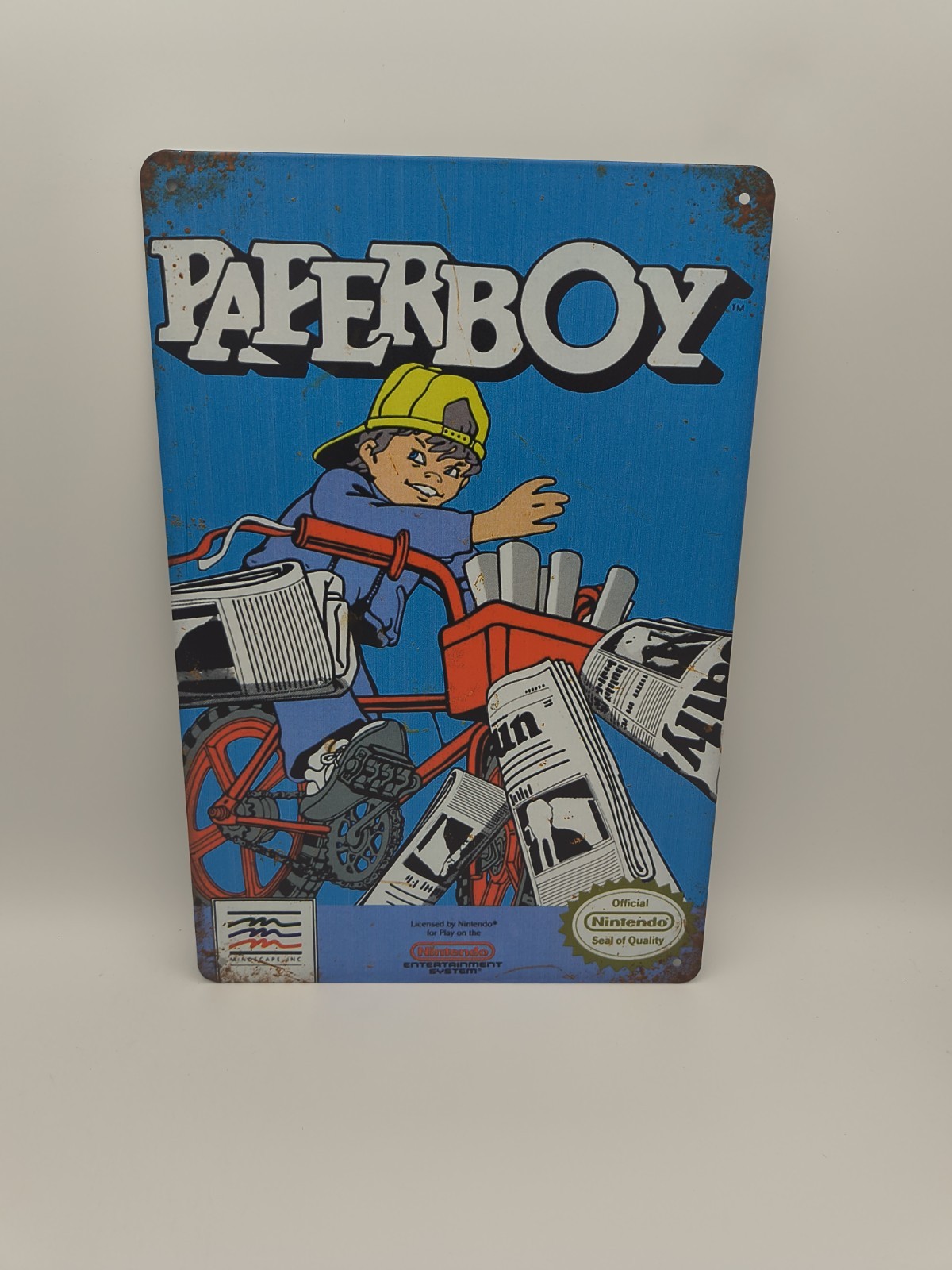 Paperboy Retro Video Game Metal Poster 8x12