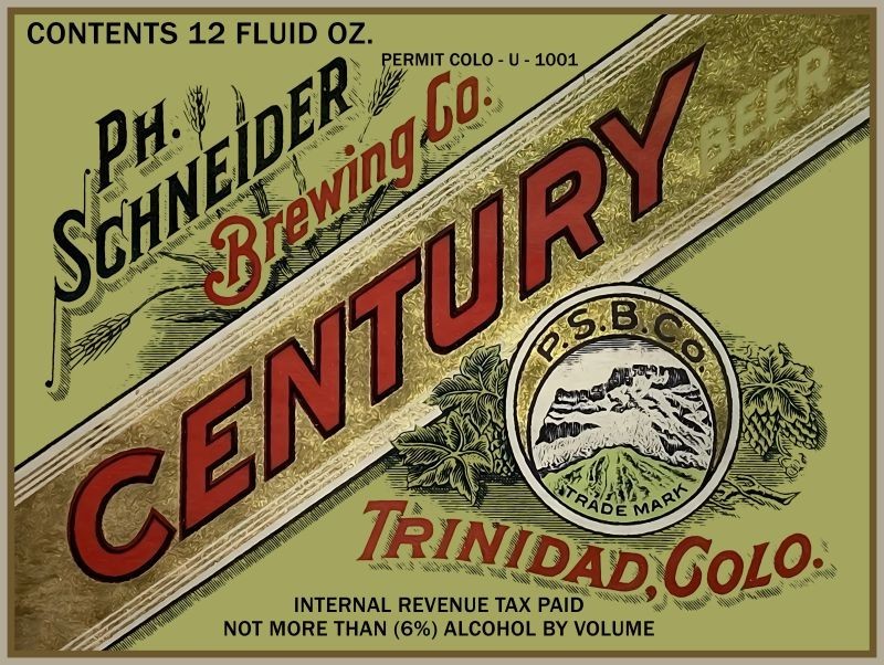 Schneider Century Beer of Trinidad, Colorado NEW METAL SIGN: 9x12\