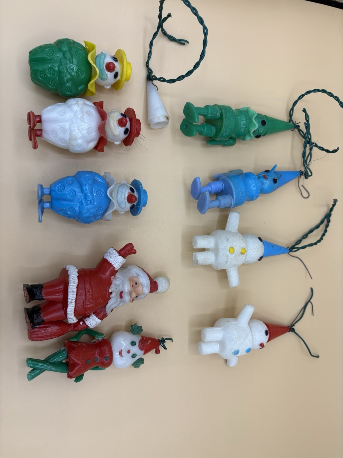 Vintage 1950’s/60’s Hard Plastic Figural String Light Covers
