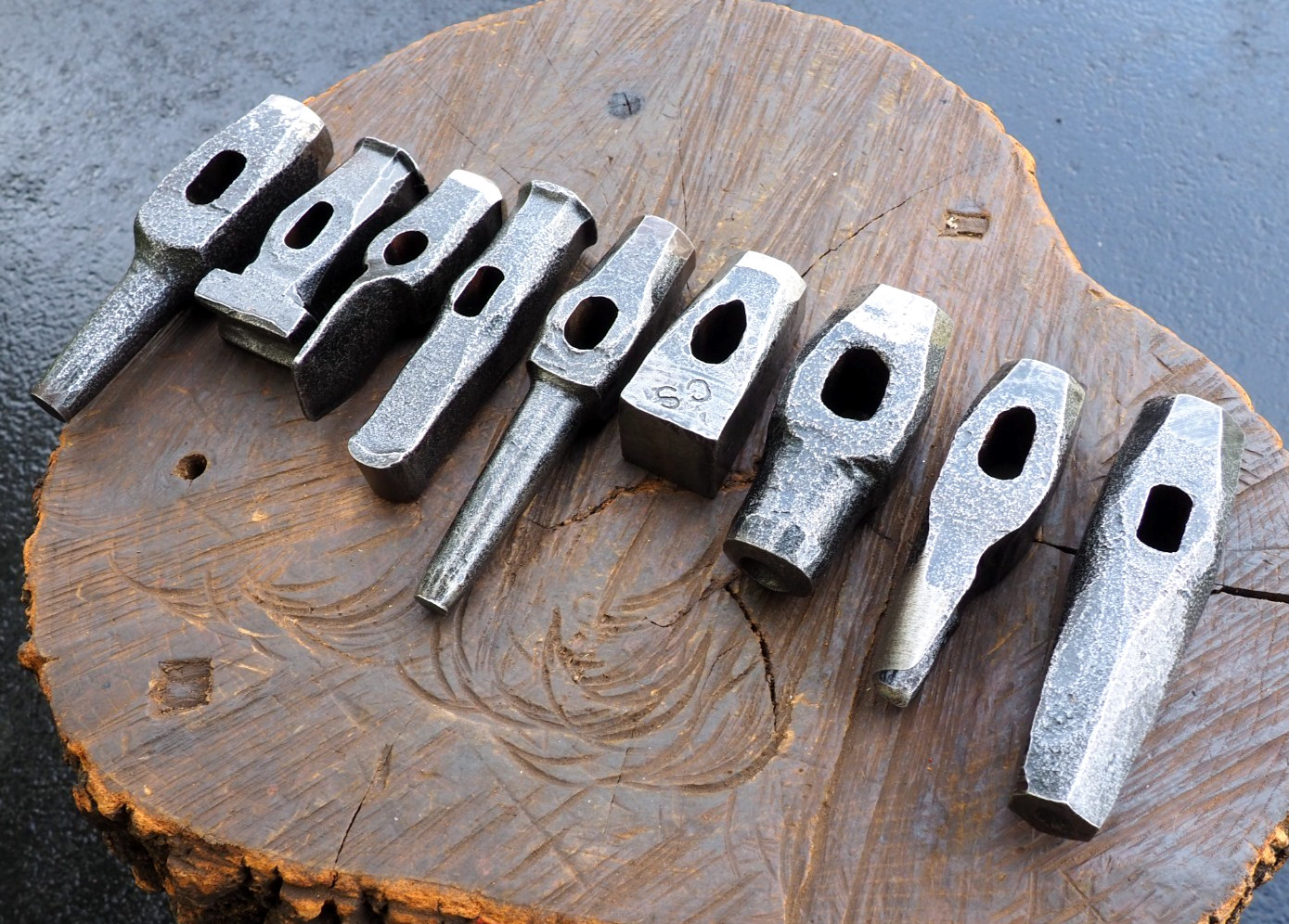 9PC STARTER HAMMER LOT FORGING VINTAGE IRON OLD BLADESMITH BLACKSMITH ANVIL TOOL