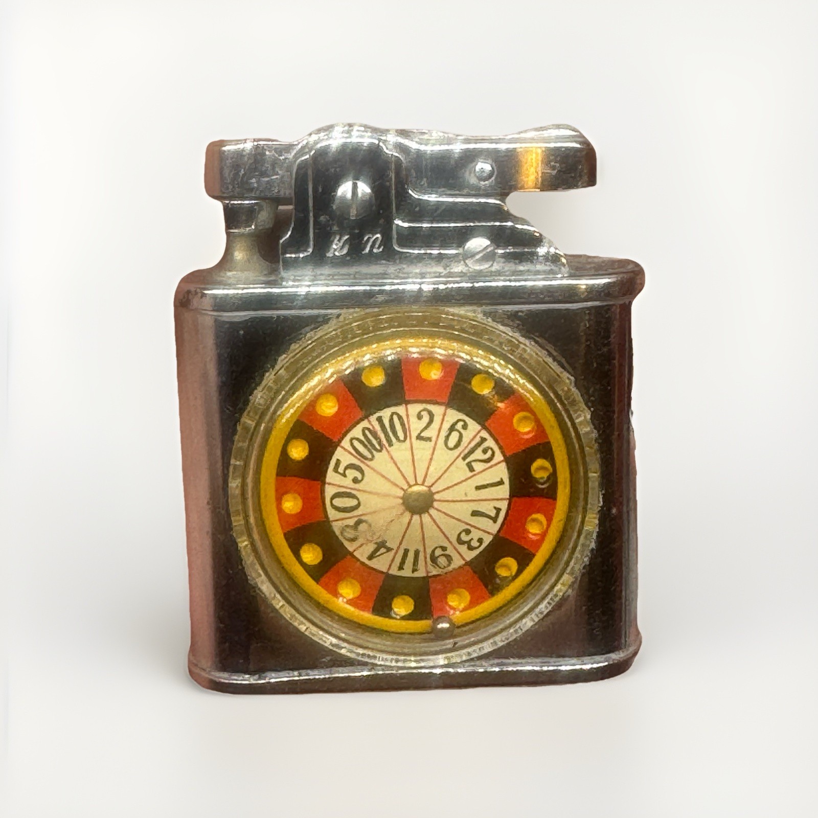 Vintage 1960s ATC Montecarlo Roulette Wheel Cigarette Lighter Made In Japan