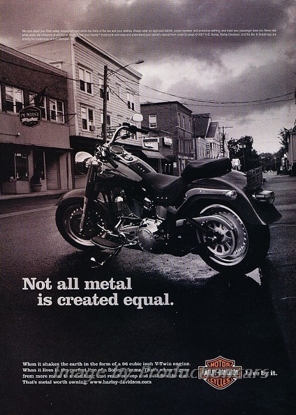 2007 Harley Davidson Motorcycle Original Advertisement Print Art Car Ad J858