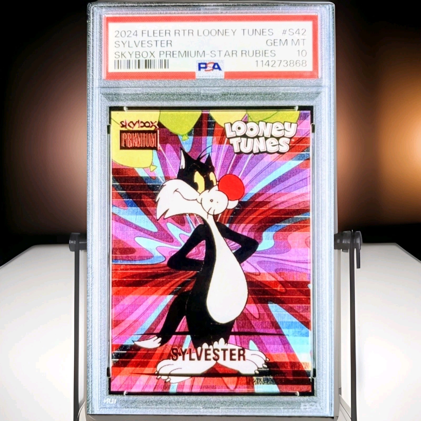 🌟🌟2024 FLEER LOONEY TUNES SKYBOX PREMIUM STAR RUBIES SYLVESTER /150 PSA 10🌟🌟
