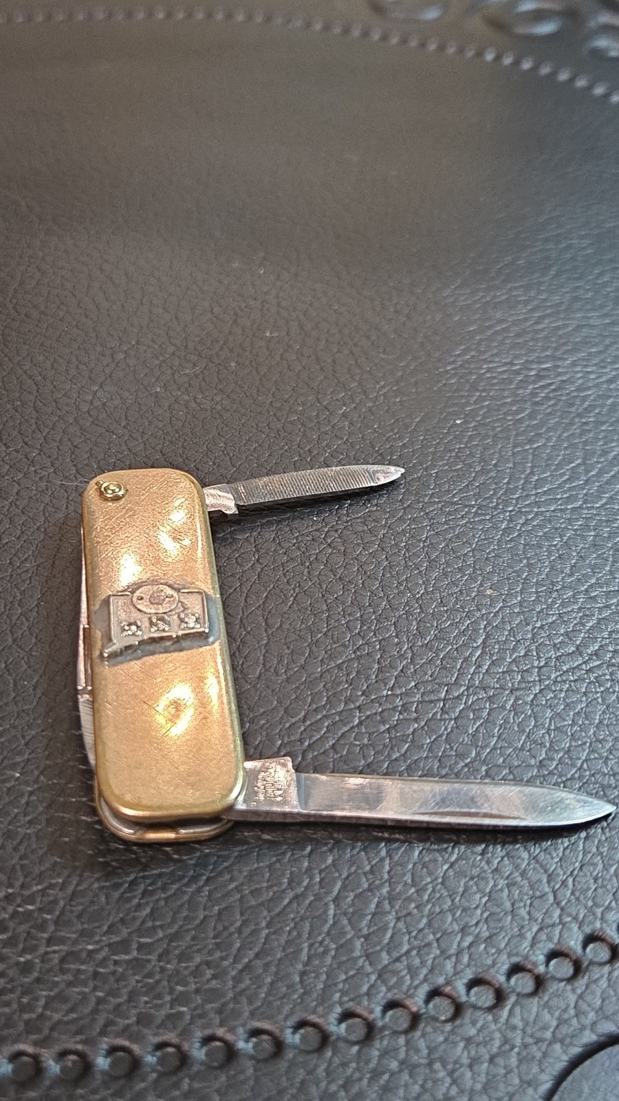 Antique Giesen & Forsthoff  3 Natural Diamond CT State Gold Fill Pocket Knife 