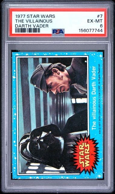 1977 Star Wars Scanlens The Villainous Darth Vader #7 PSA 6