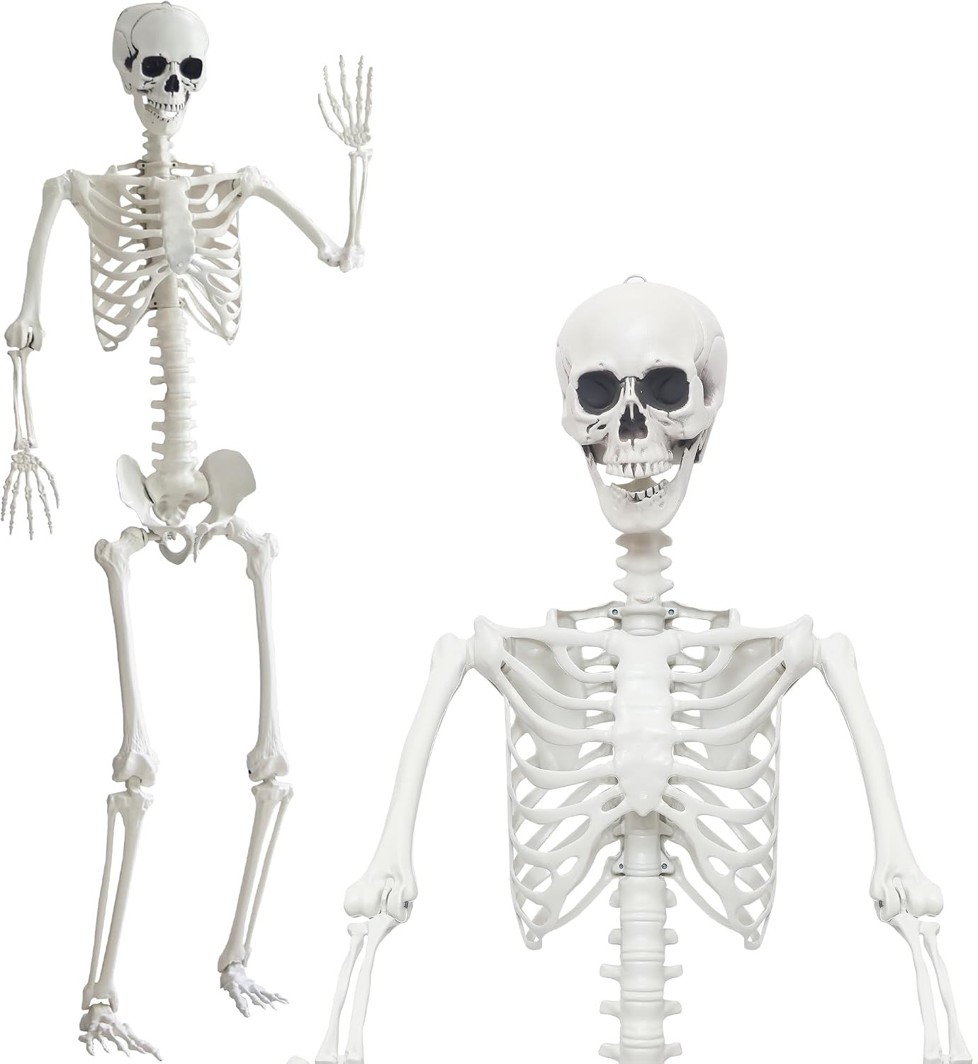 7.9Ft/240Cm Halloween Giant Skeleton Life Size Skeleton Full Body Plastic Human