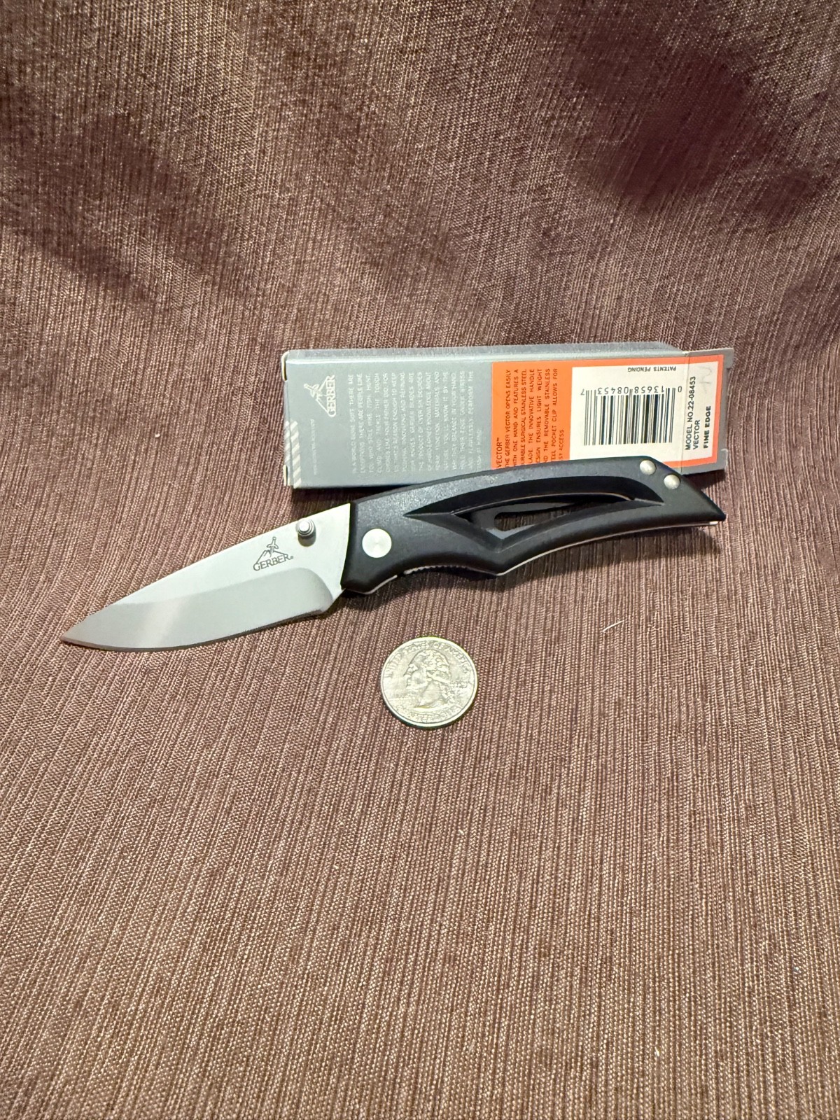 Gerber Vector Fine Edge Folding Knife Taiwan Model 22-08453 NIB