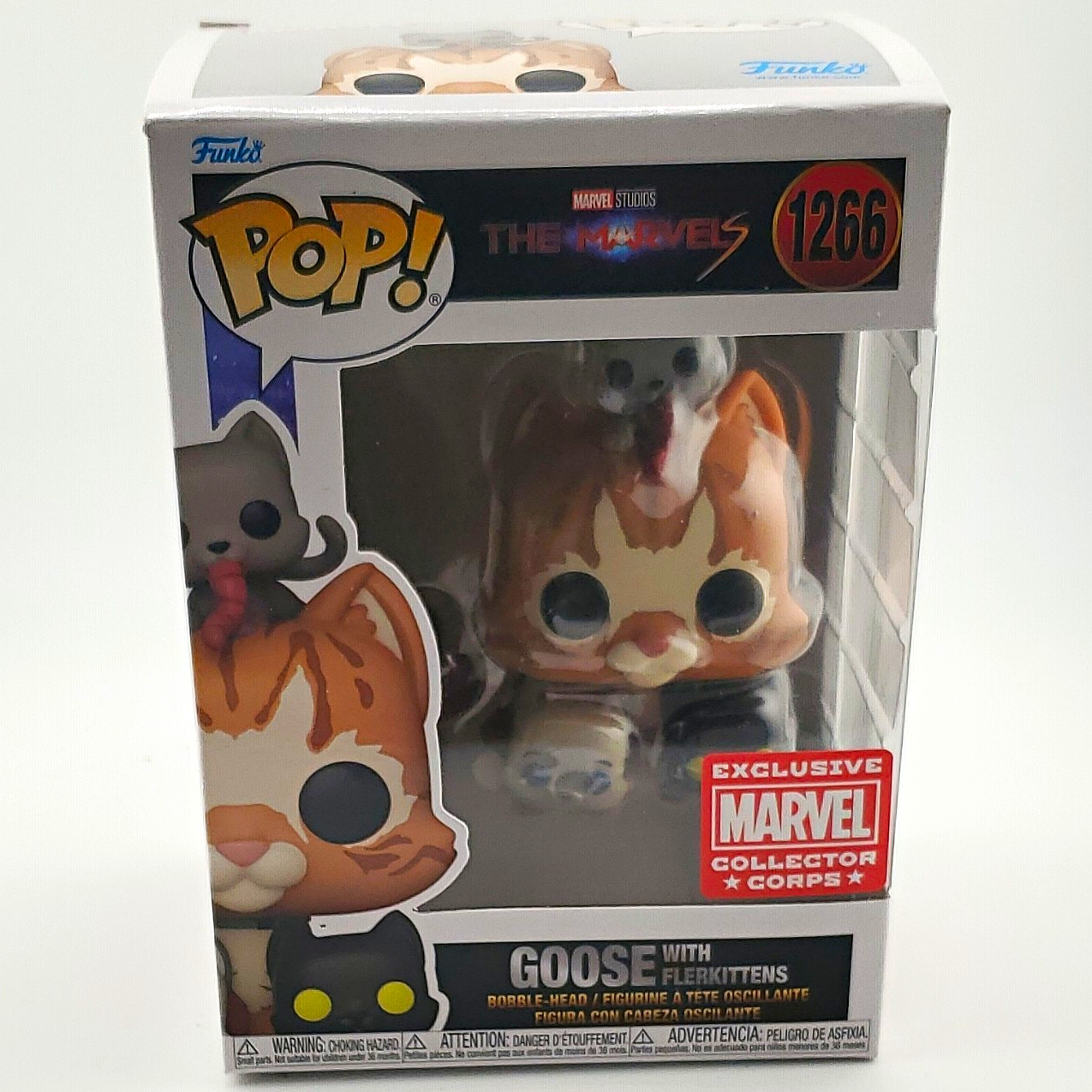 Funko Pop Vinyl Marvel The Marvels Goose w/ Flerkittens MCC Exclusive #1266