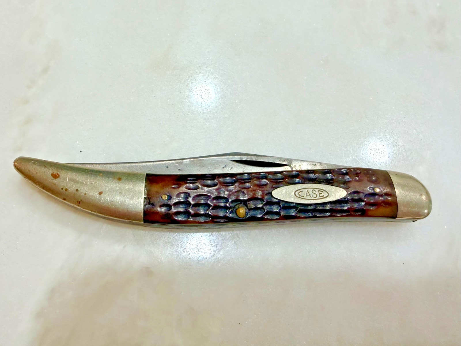 Vintage Case  XX 61093  Jigged Brown Toothpick Knife