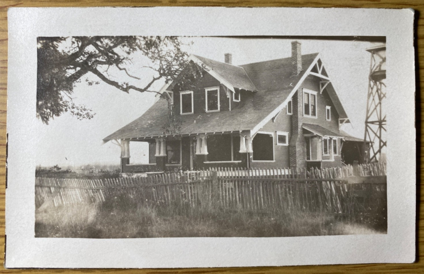 1910 RPPC: ELDEN BRUSH HOUSE real photo postcard WELLSDALE VALLEY 