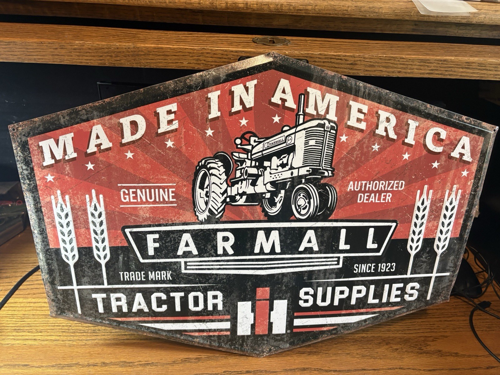 Case IH Farmall Made in America Tractor Supplies Vintage Tin Sign 17.5”x23.5”