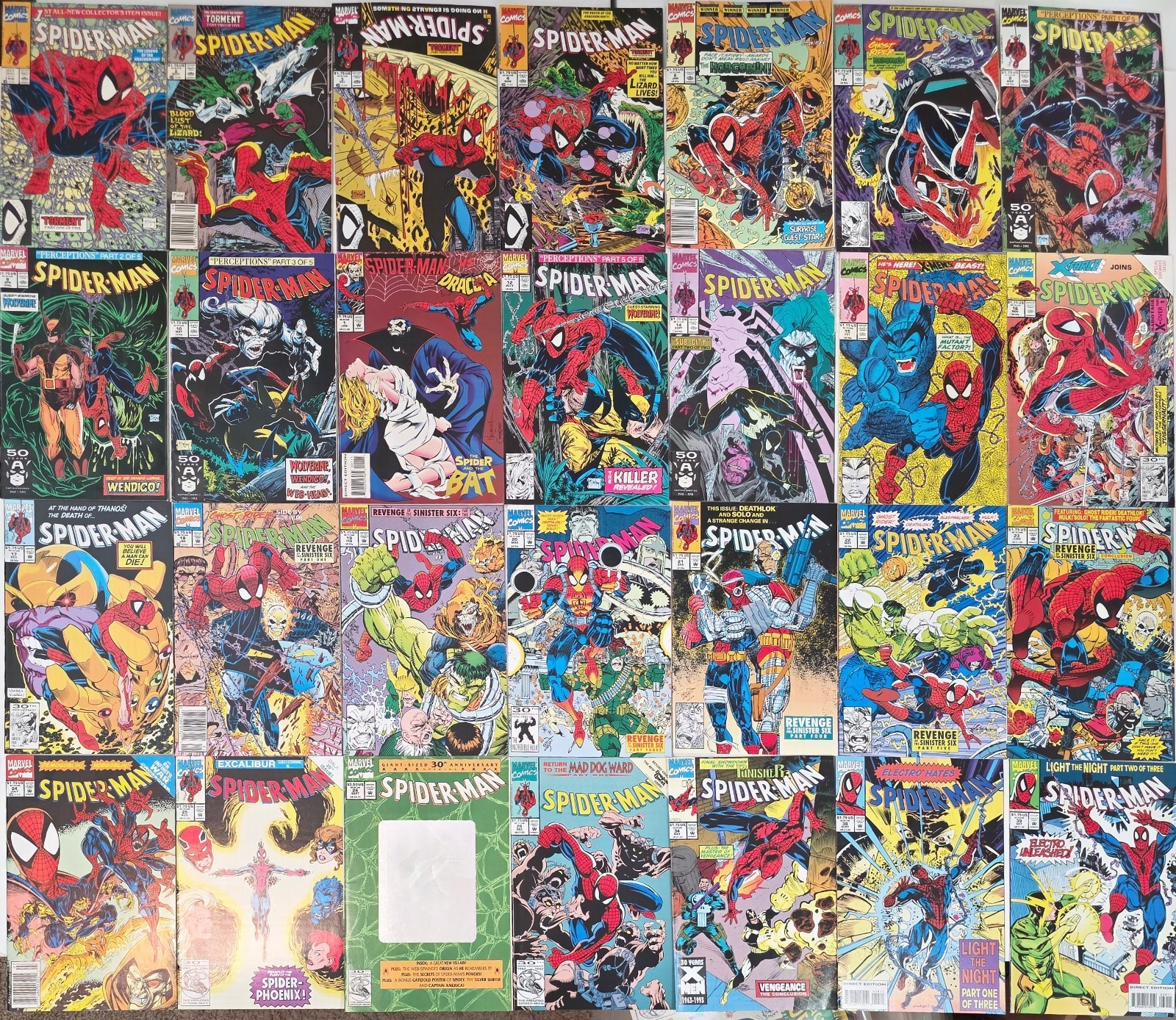 Spider-Man Lot ☆28 #1-39* NM FN Todd McFarlane | Marvel 1990 Torment High Grade