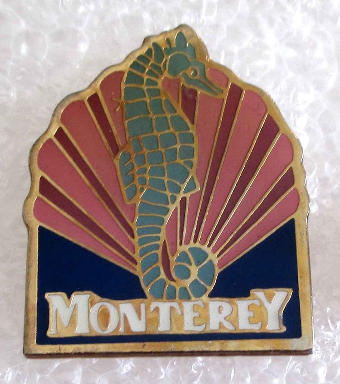 City of Monterey, California Tourist Travel Souvenir Pin - Seahorse