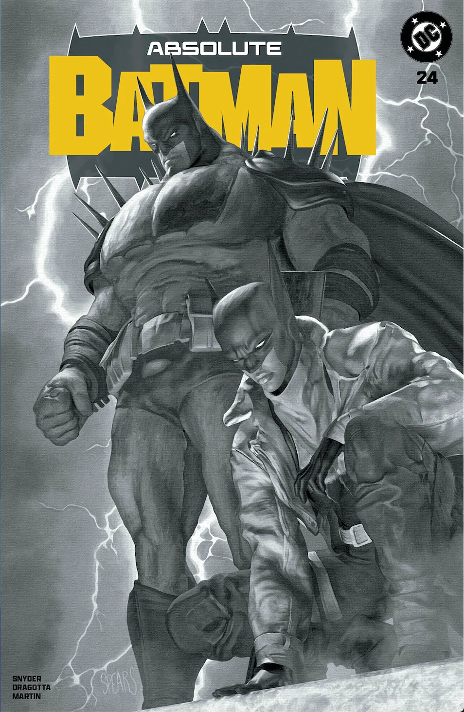 Absolute Batman #24 Mark Spears Exclusive BLACK WHITE Trade Dress Cardstock Absolute Batman #24 Mark Spears Exclusive BLACK WHITE Trade Dress Cardstock