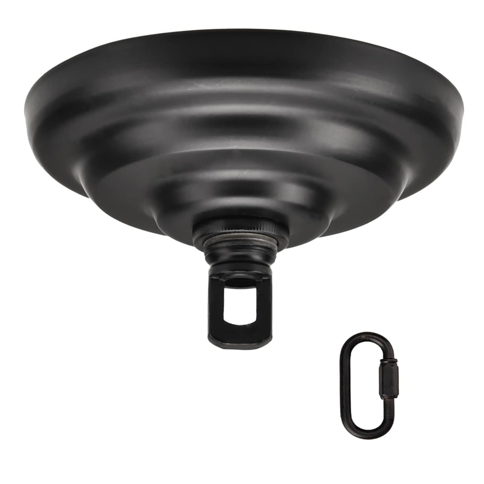 KC&KST Vintage Steel Canopy Kit with Hardware for Chandelier or Swag Black 