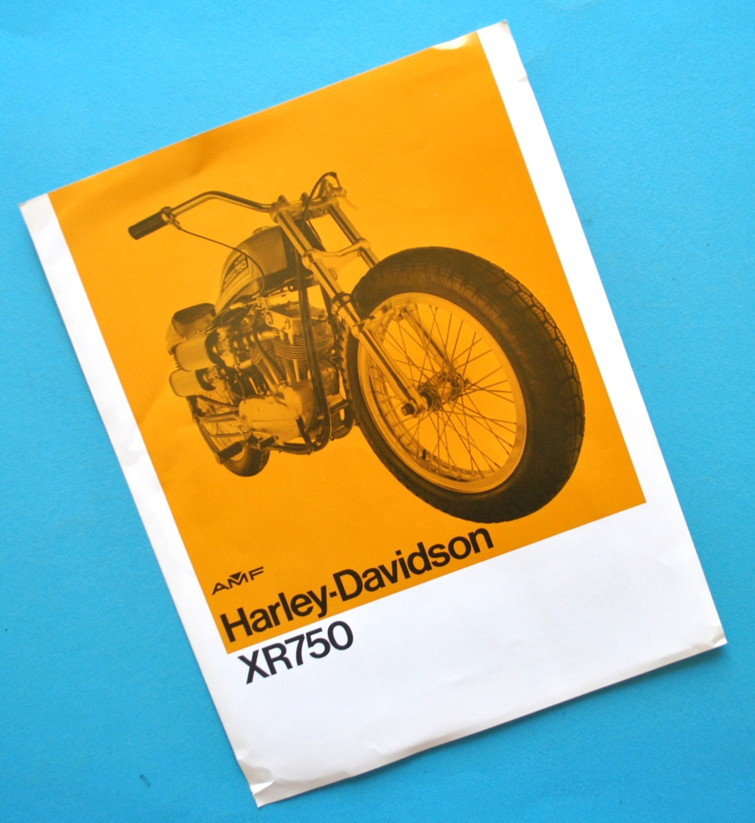 Original Vintage 1970\'s Harley Davidson Brochure XR750 Racing Motorcycle