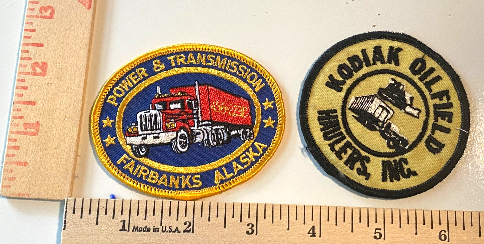 ALASKA HIGHWAY PATCHES ICE ROAD TRUCKERS DRIVER FAIRBANKS KODIAK OILFIELD HAULER