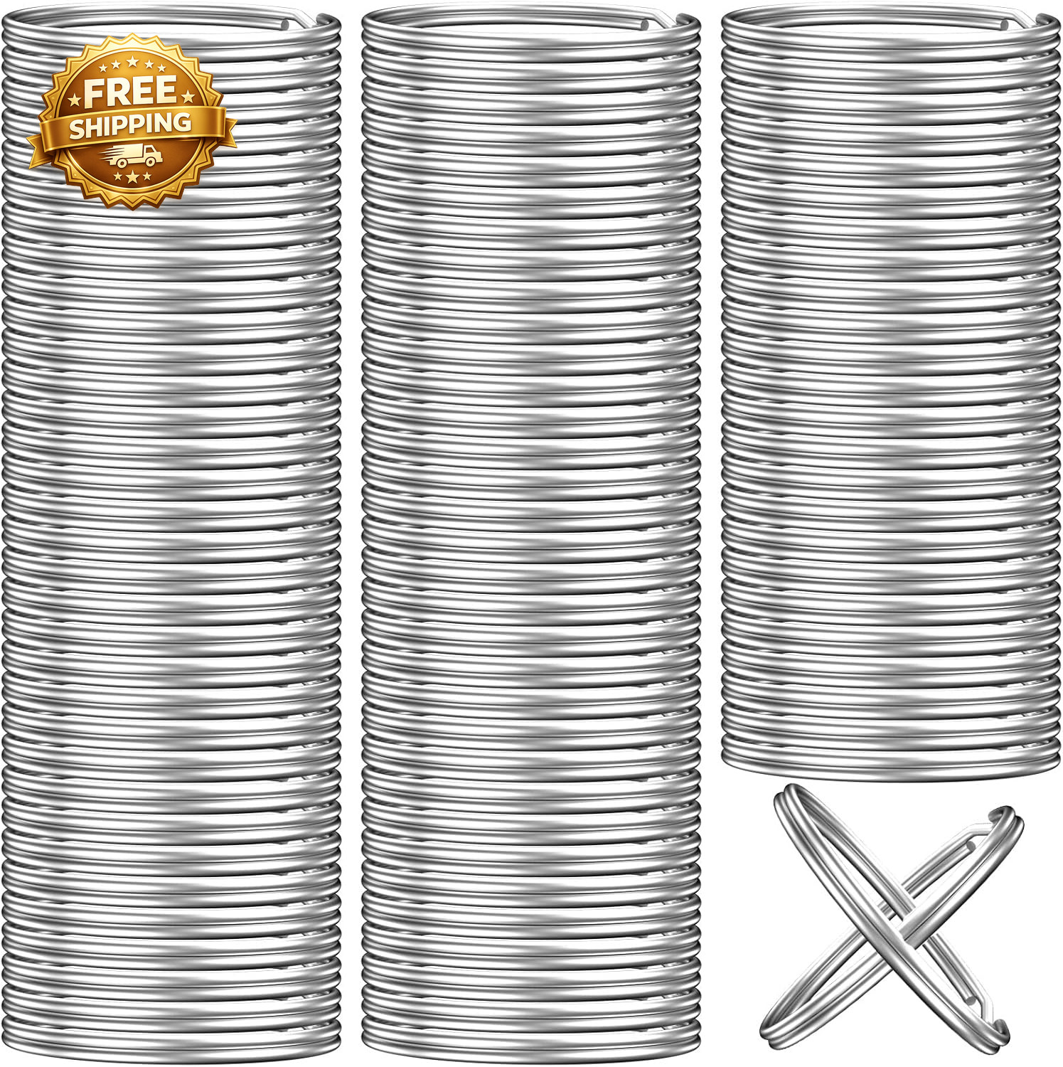 100PCS Key Rings Bulk Split Key Rings Keychain Rings and Crafts 1 Inch (25Mm)