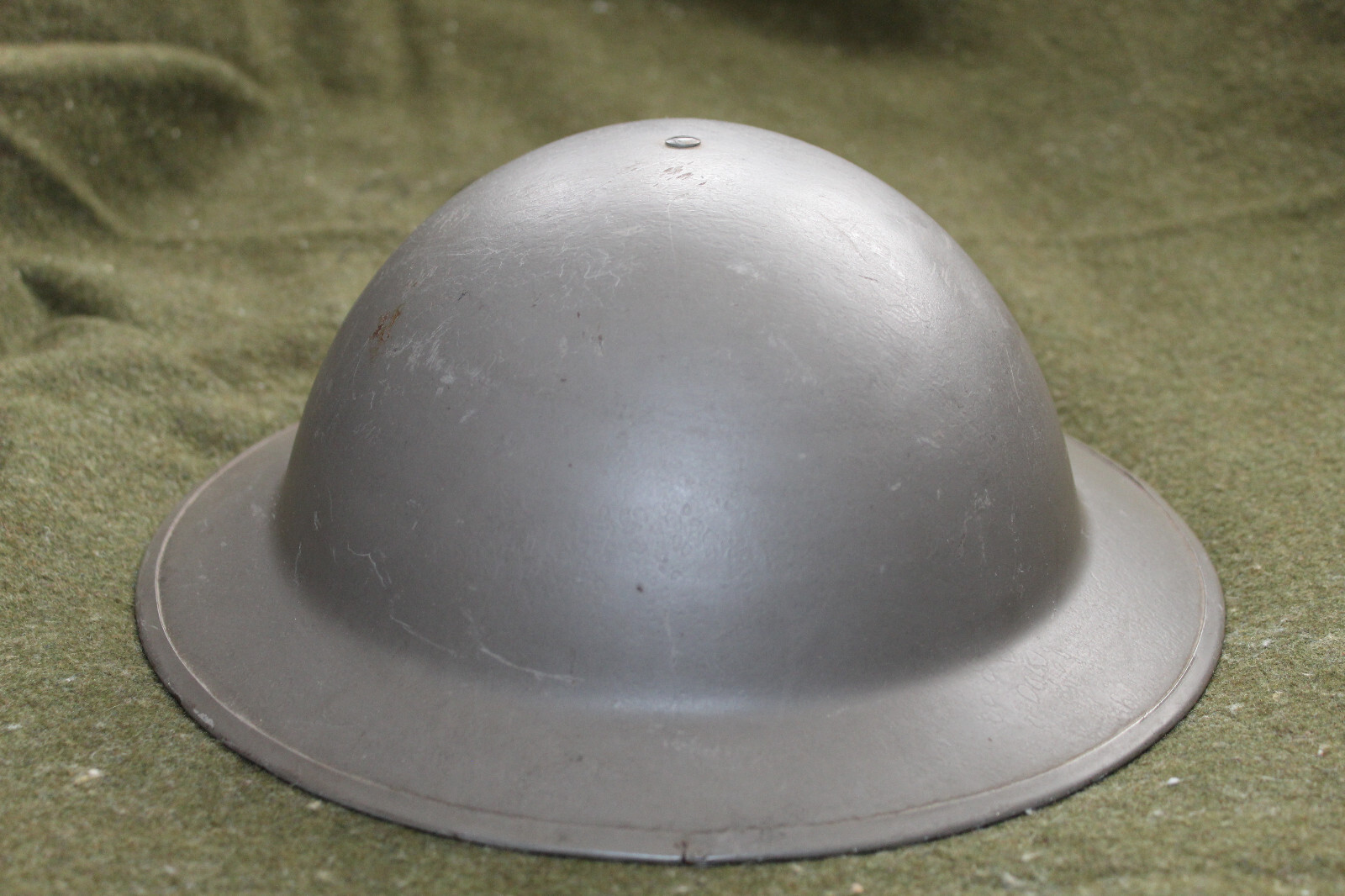 Original & Complete 1950s Era Dutch Army (British Style) MKII VB56 Combat Helmet