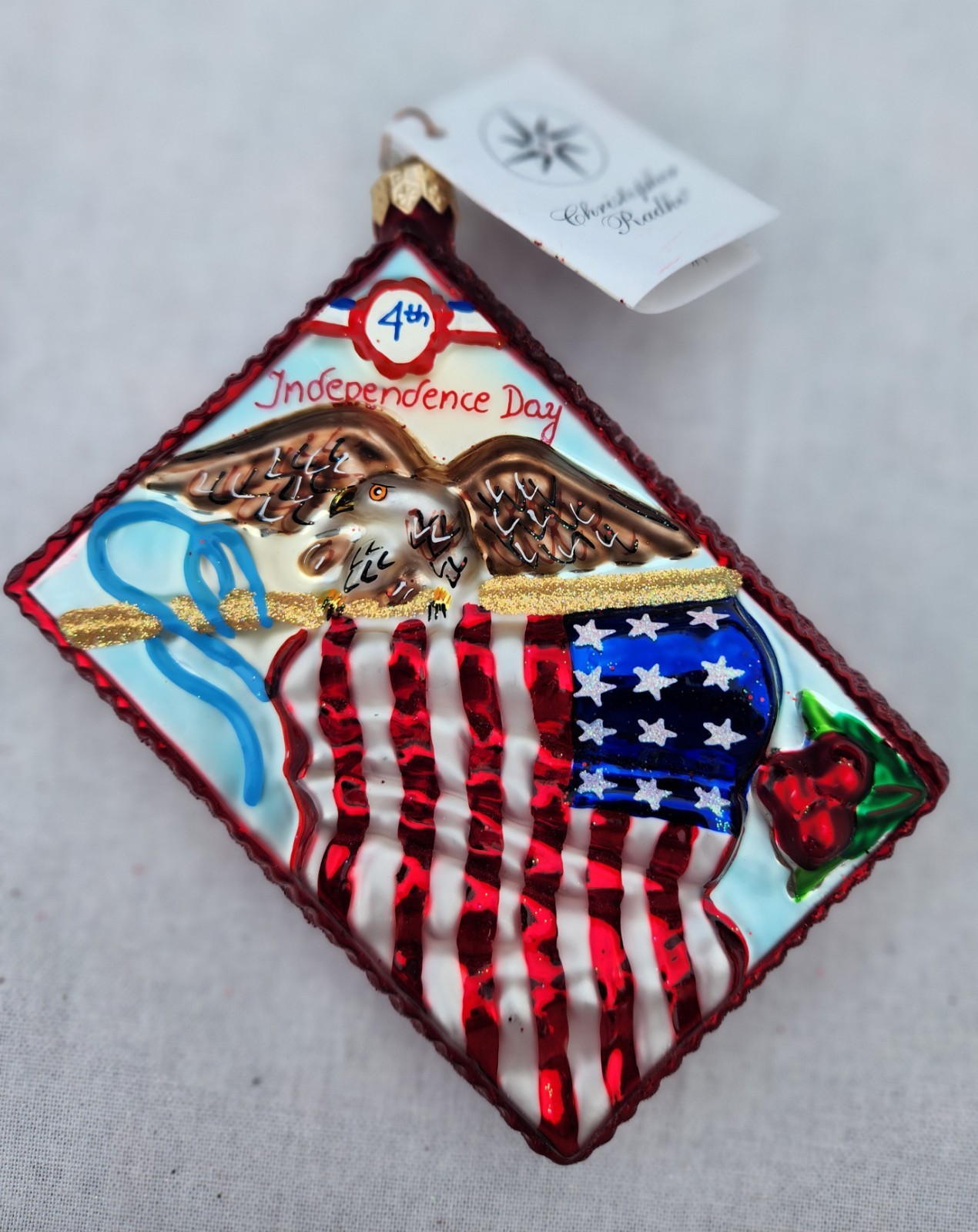 Christopher Radko Spirit Of Freedom Postcard The Glorious Fourth ofJuly Ornament