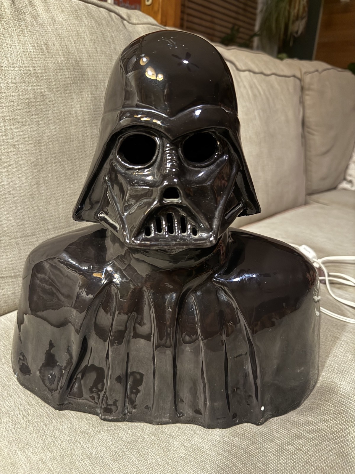 Vintage Ceramic Darth Vader Lamp - Star Wars Light 70\'s/ 80s . RARE