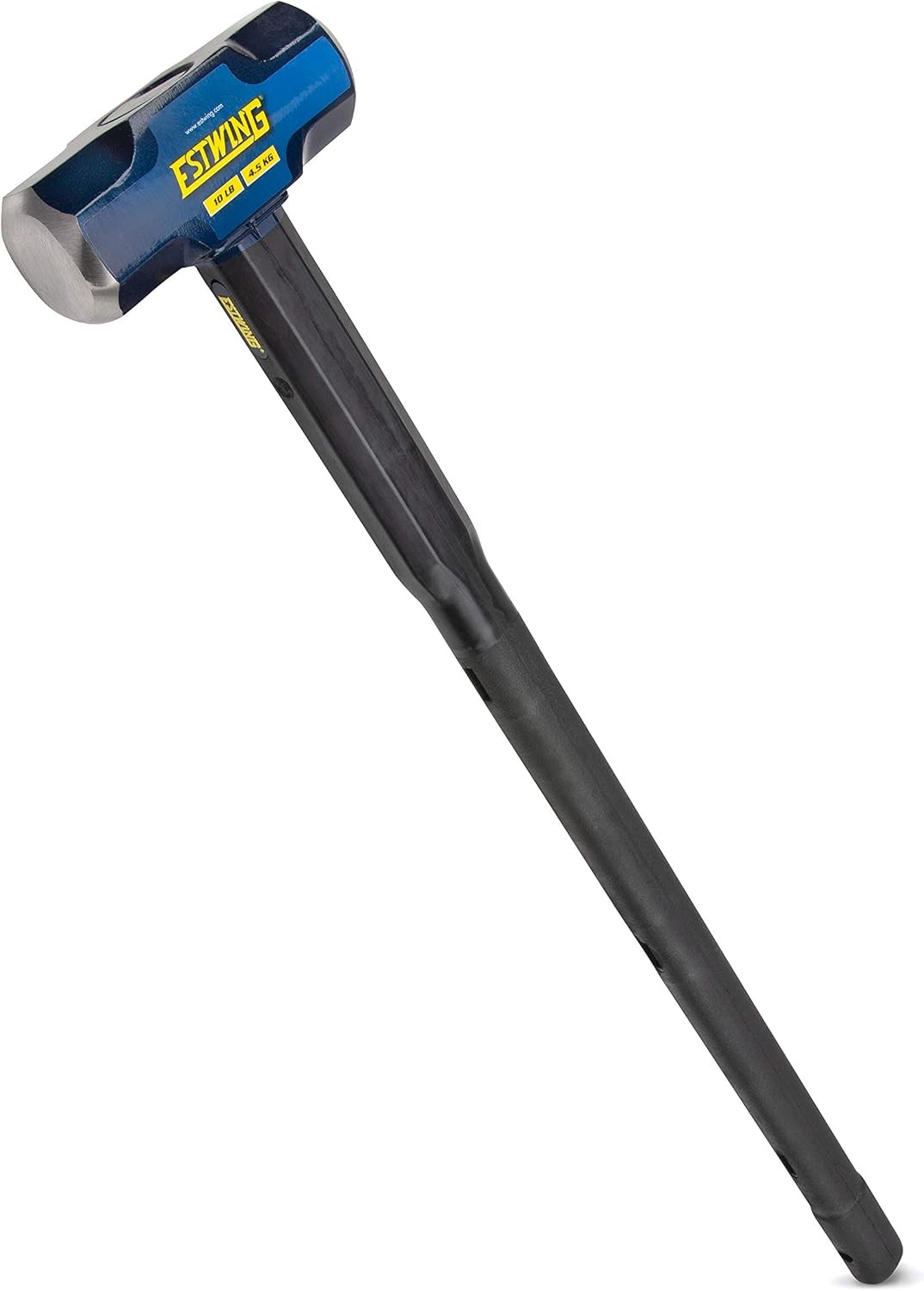 10-Pound Hard Face Sledge Hammer - 36-Inch Indestructible Handle, Locked Steel H