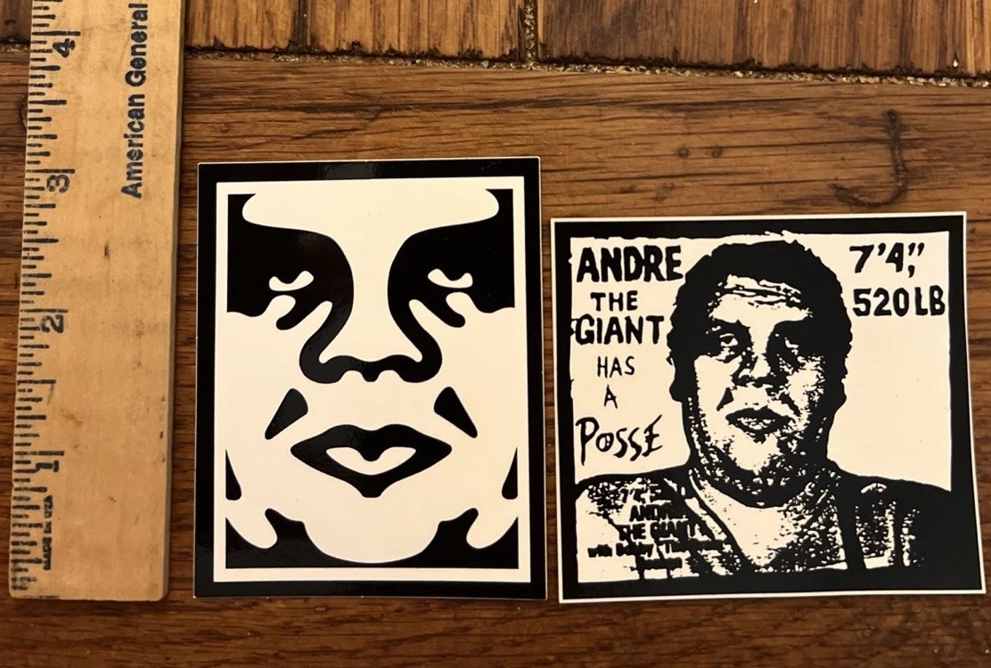 Set Obey Icon & Andre The Giant Has A Posse Org Vinyl Stickers Shepard Fairey