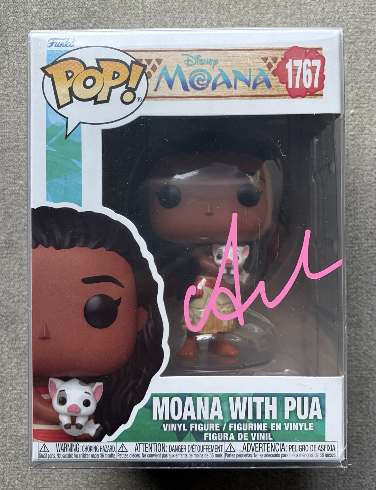 Auli\'i Cravalho Moana & Pua Signed/Autographed Funko Pop #1767 Disney W/ COA